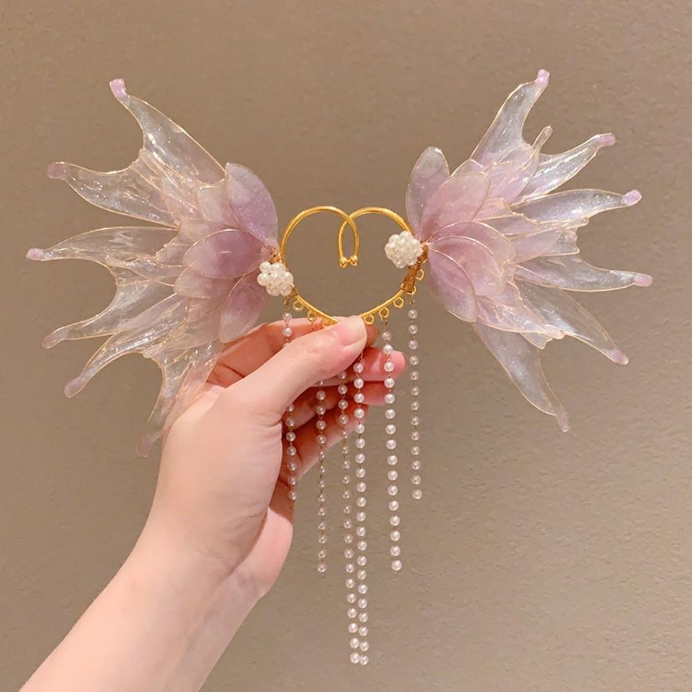 Fairy Elf Ear Fins Ear Cuffs Chic Pearl Tassel Ear Clips Fashion Mermaid Princess Ear Cuffs Party