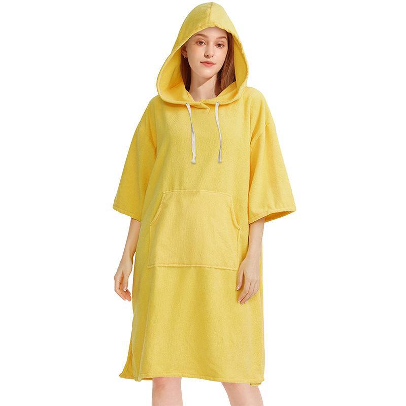 Унисекс быстросохнущее полотенце из микрофибры с капюшоном для пляжа, серфинга и плавания