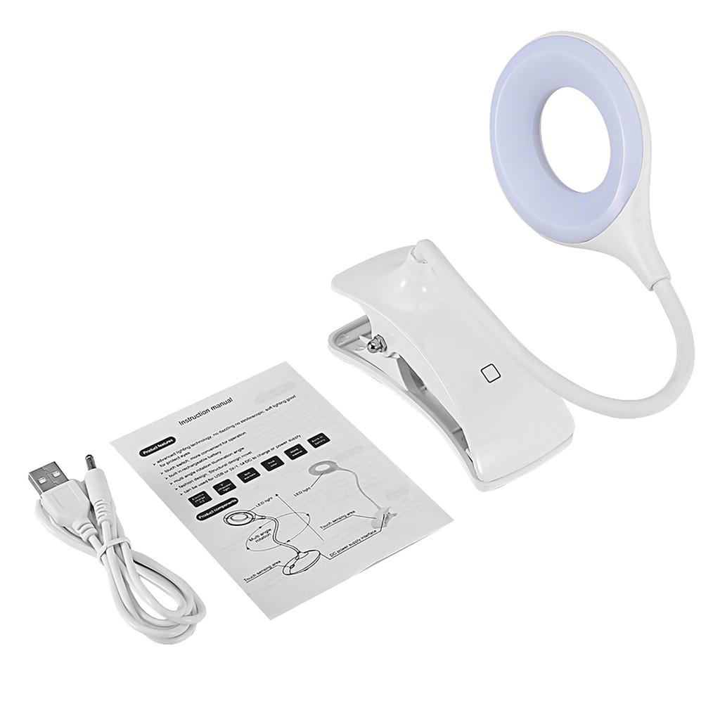 Перезаряжаемый зажим на зажиме светодиодные фонари настольная лампа уход за глазами для чтения учебы освещение