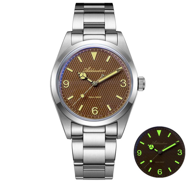 ADDIESDIVE 36mm Men's Watch Bubble Mirror Glass Vintage Fashion Quartz Watches Stainless Steel Waterproof AD2096 Luxury Watch