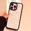 Звезда Кролик Миффи для чехла телефона Apple 16 16promax акриловая черная рамка милый мультфильм 14 15 жесткий
