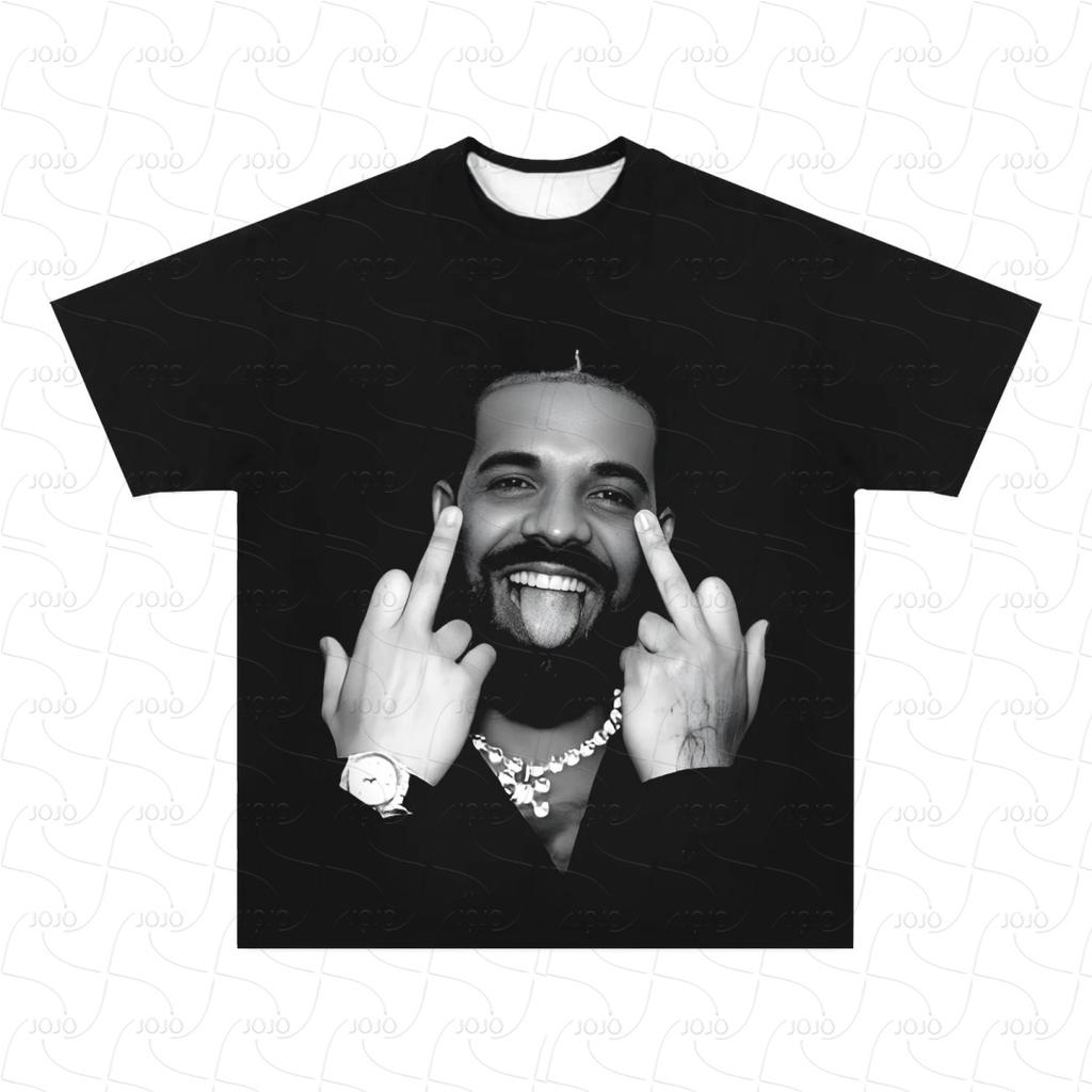 Real Rapper Drake Retro Graphic T Shirt Men's Hip Hop Clothing Y2k Unisex Fashion Oversized West Coast Gangster Top Gift for Fan