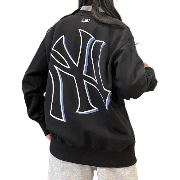 MLB Свитшоты New York Yankees Унисекс Черные С круглым вырезом Средняя стандартная посадка 3AMTB0431-50BKS