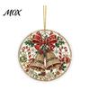 Acrylic Santa Decorations Christmas Hanging Ornament, 2D Flat Double Side Printed Festive Wall Snowman Pendant for Tree Window, Holiday Decor Office
