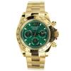 Мужские часы-хронограф VALENTINO DOMANI, Золотые с зеленым циферблатом, VD006GGR