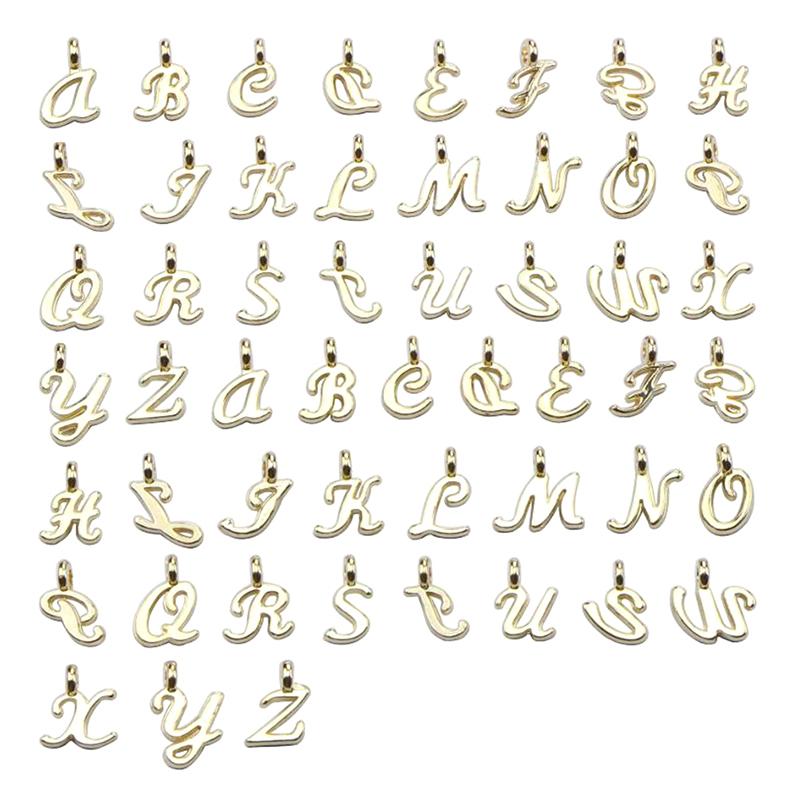 26шт золотые буквы алфавита А-Я подвески кулон Diy аксессуары для изготовления ювелирных изделий