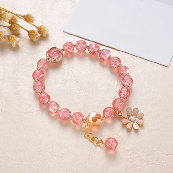 Студенческий браслет с подсолнухом и бисером, сладкий корейский стиль, универсальный браслет, подарок для девочек