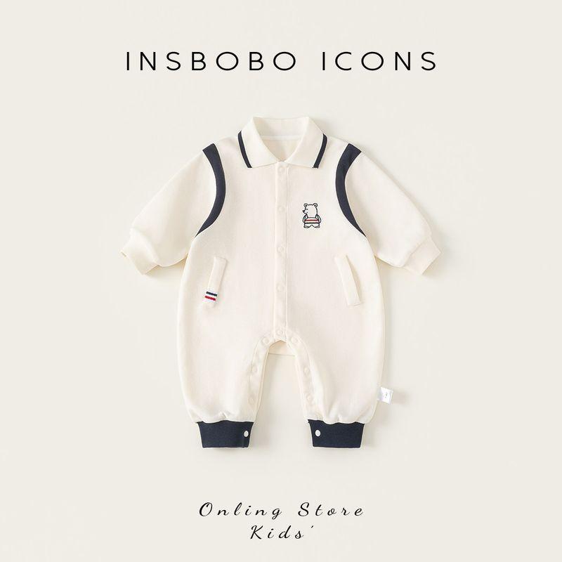 Insbobo Baby Clothes 2026 Spring New Children's Clothing Newborn Baby Outing Jumpsuit Infant Crawling Suit
