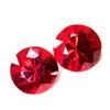 Natural Red Ruby Loose Gemstone Round Cut Pair 16.20 ct for Jewelry Making and Gem Collections
