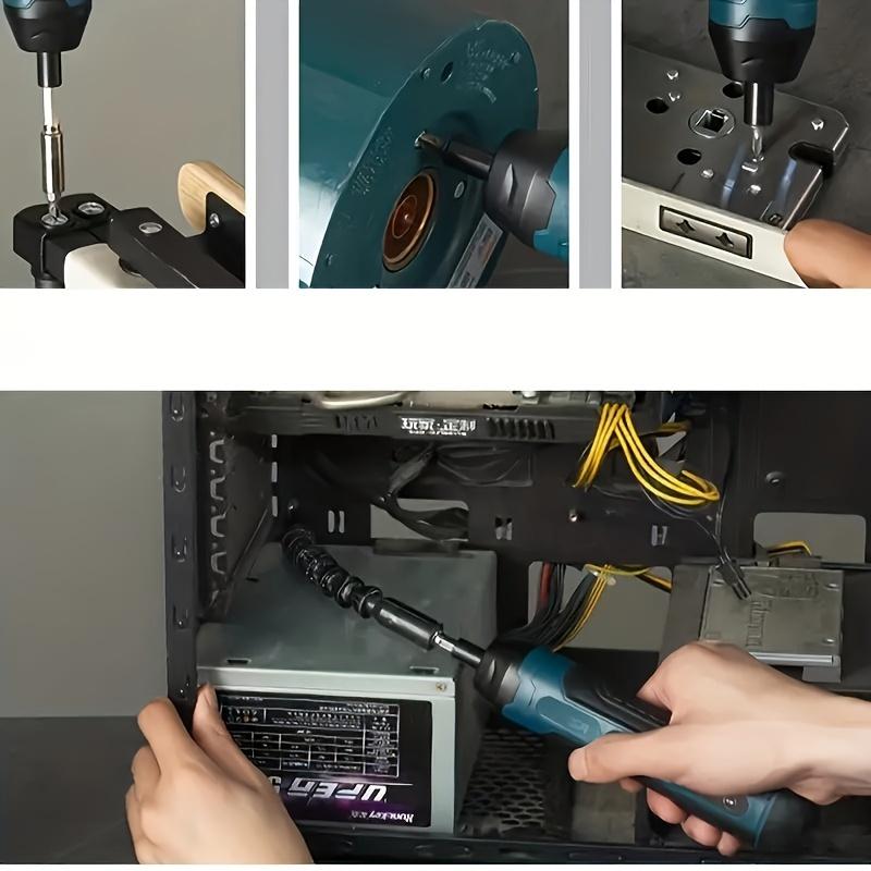 Electric Screwdriver 3.6V, Small Multi-functional Torque Adjustment Straight Handle, Removable Screwdriver with Lithium Battery, for  Phone PC Repair