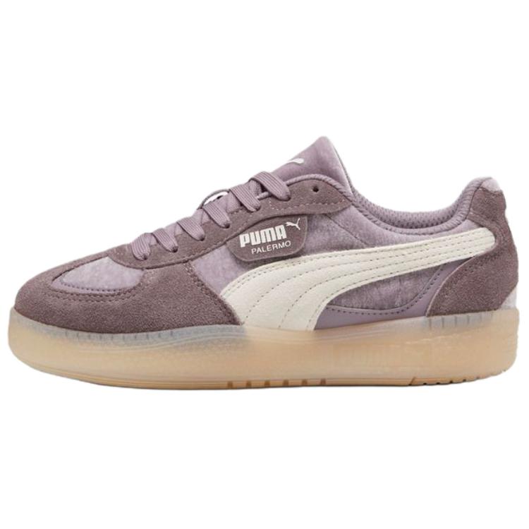 Puma Палермо Нескользящие Износостойкие Низкие Немецкие Армейские Кроссовки Женские Фиолетовый Белый 403348-01