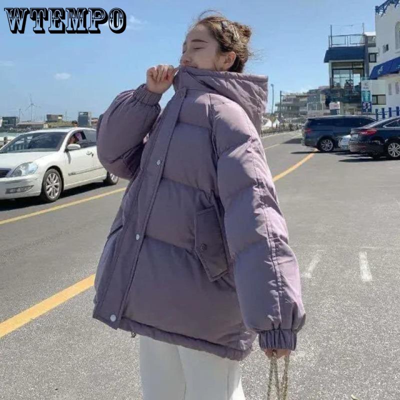 Winter Down Padded Jacket Women's Short Bread Coat Loose Thicker Student Padded Coat Women