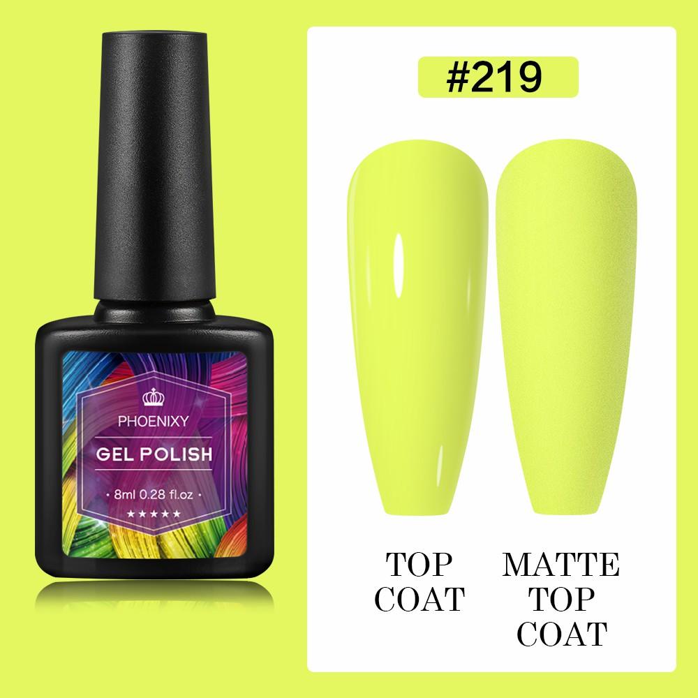 PHOENIXY 8 мл гель-лак для ногтей, полуперманентный гель, блестящий гель, отмачиваемый блестящий стартовый набор, маникюрный набор для маникюрного салона