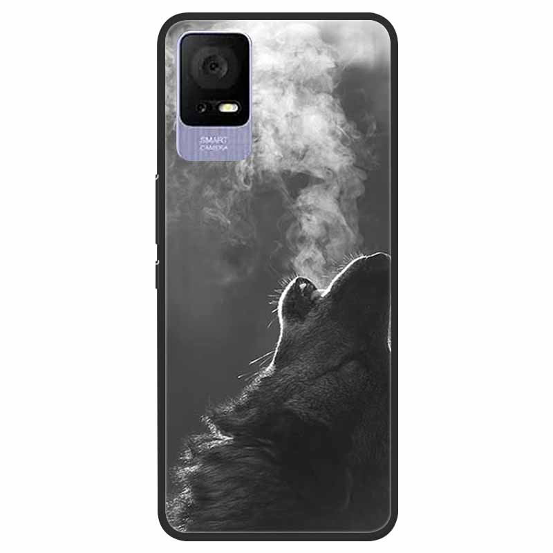 For TCL 405 / 406 / 408 / T506 Case Flower Marble Black Bumper Soft TPU Silicone Cover for TCL 408 405 Phone Cases Lovely Capas
