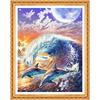 Diamond Painting Dolphin Wave Embroidery Full Round Diamond Cross Stitch Painting Home Decor