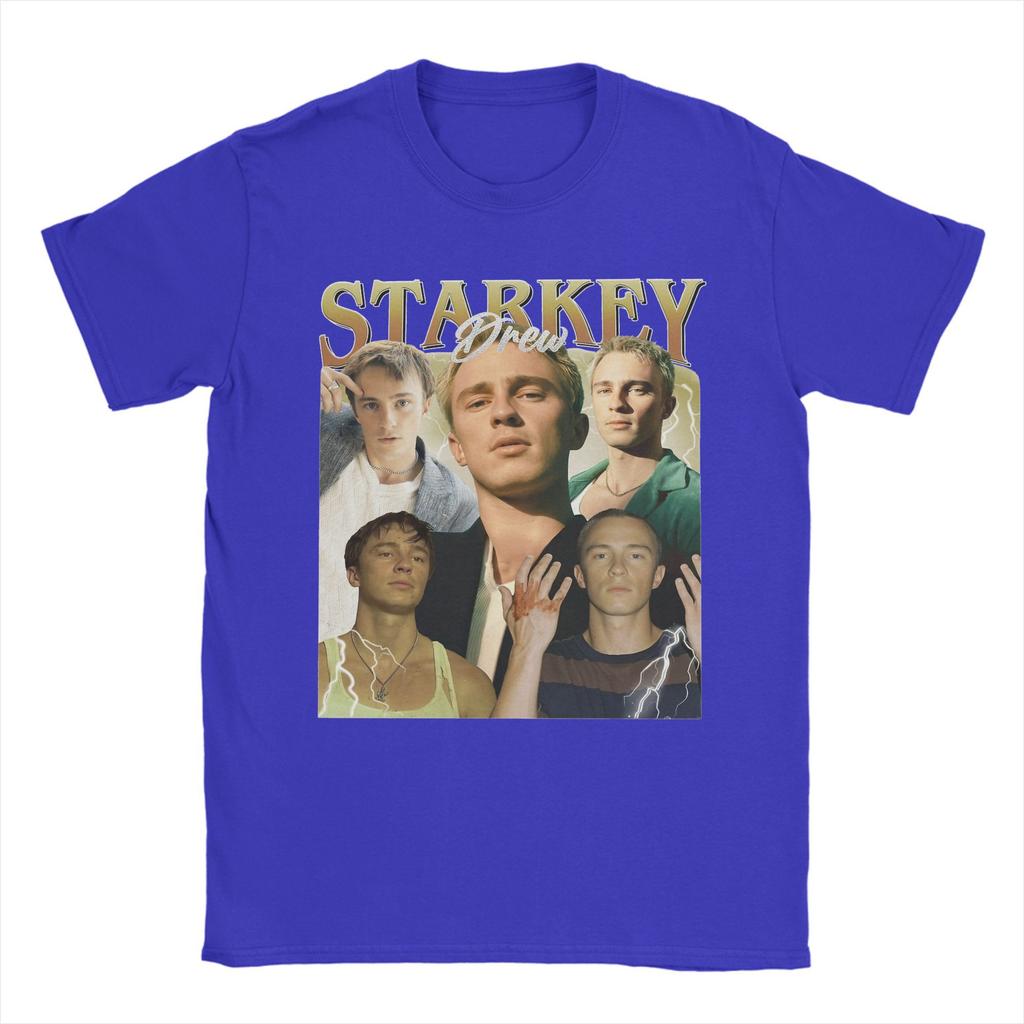 Винтажная футболка Drew Starkey Мужская Хлопковая Смешная Футболка С Круглым Вырезом Футболка С Коротким Рукавом Одежда С Принтом