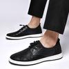 Man Genuine Leather Casual Shoes Business Shoes Luxury Brand Leather Shoes Breathable High Quality Comfy Frosted Formal Shoes