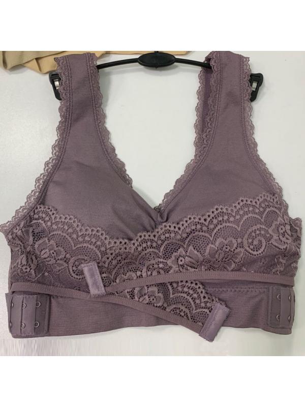 Женский бюстгальтер, спортивный бюстгальтер, кружевной бюстгальтер с перекрестными пряжками без косточек, однотонное нижнее белье, спортивное нижнее белье
