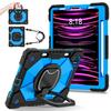 For Apple iPad Pro 11 (2021) 360° Rotating Grip Heavy Duty Protection Stand TPU+PC 3in1 Anti-knock Shockproof Tablets PC Case
