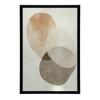 Abstrakcyjne Koła - Minimalistyczna Sztuka Abstrakcyjne Koła - Minimalistyczna Sztuka, 40X50 Cm, Rama Aluminiowa Złota, Papier Matowy 230 Gsm