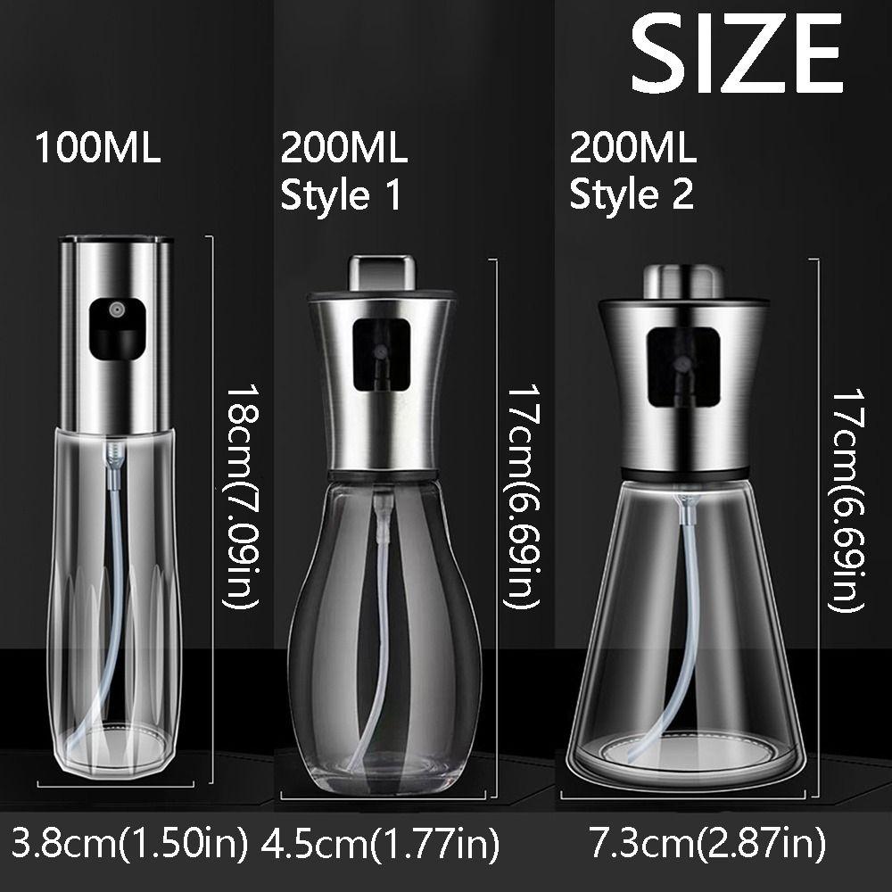 Glass Oil Spray Bottle Stainless Steel Oil Dispenser Bottle Glass Oil Sprayer  Household