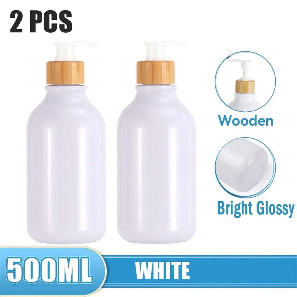 500ml Soap Dispenser Refillable Plastic Shoulder Bottle with Lotion Pump Shampoo Shower Gel Bottles Refillable Lotion Liquid