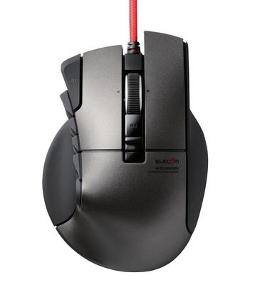 ELECOM USB игровая мышь проводная 14 кнопок 3500 точек на дюйм аппаратная поддержка макросов [DUX] M-DUX50BK