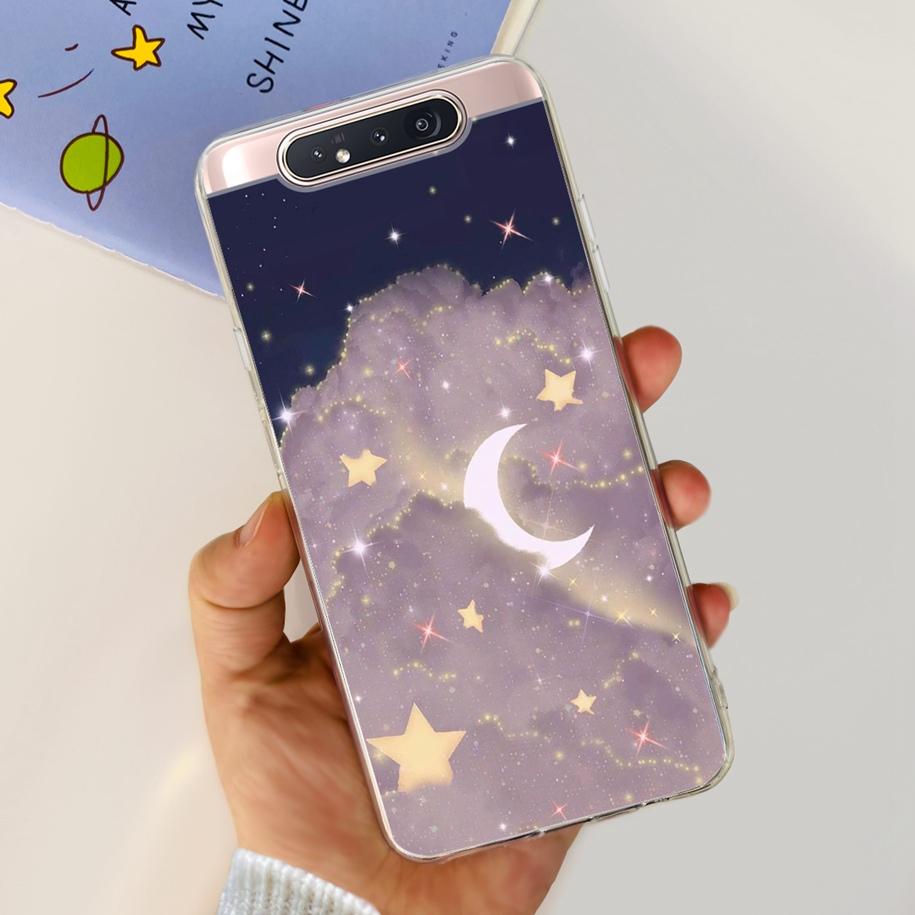 Чехол для Samsung Galaxy A80 Чехол GalaxyA80 A 80 SM-A805F A805 A805F A90 4G Прозрачные Чехлы Модный Мраморный Мягкий ТПУ Задняя Крышка