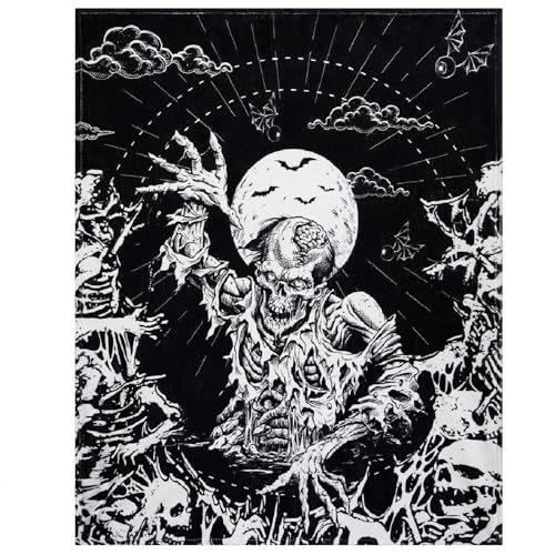 Skull pattern flannel blanket home decoration blanket office lunch break blanket