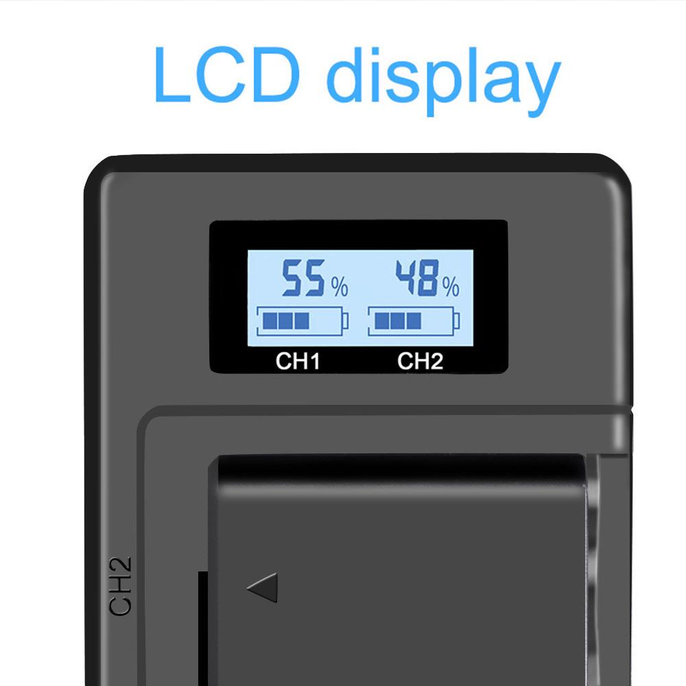 PALO Зарядное устройство для аккумулятора камеры NP-FW50 npfw50 fw50 LCD USB двойное зарядное устройство для Sony A6000 5100 a3000 a35 A55 a7s II Alpha 55 Alpha 7 A