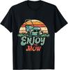 Retro Enjoy The Mow Push Lawn Mower Cutting Gass T-Shirt