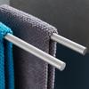 Stainless Steel Bathroom Towel Rack Wall Mounted Double Rod Towel Bar Shower Towel Holder Bathroom Organizer Household Items