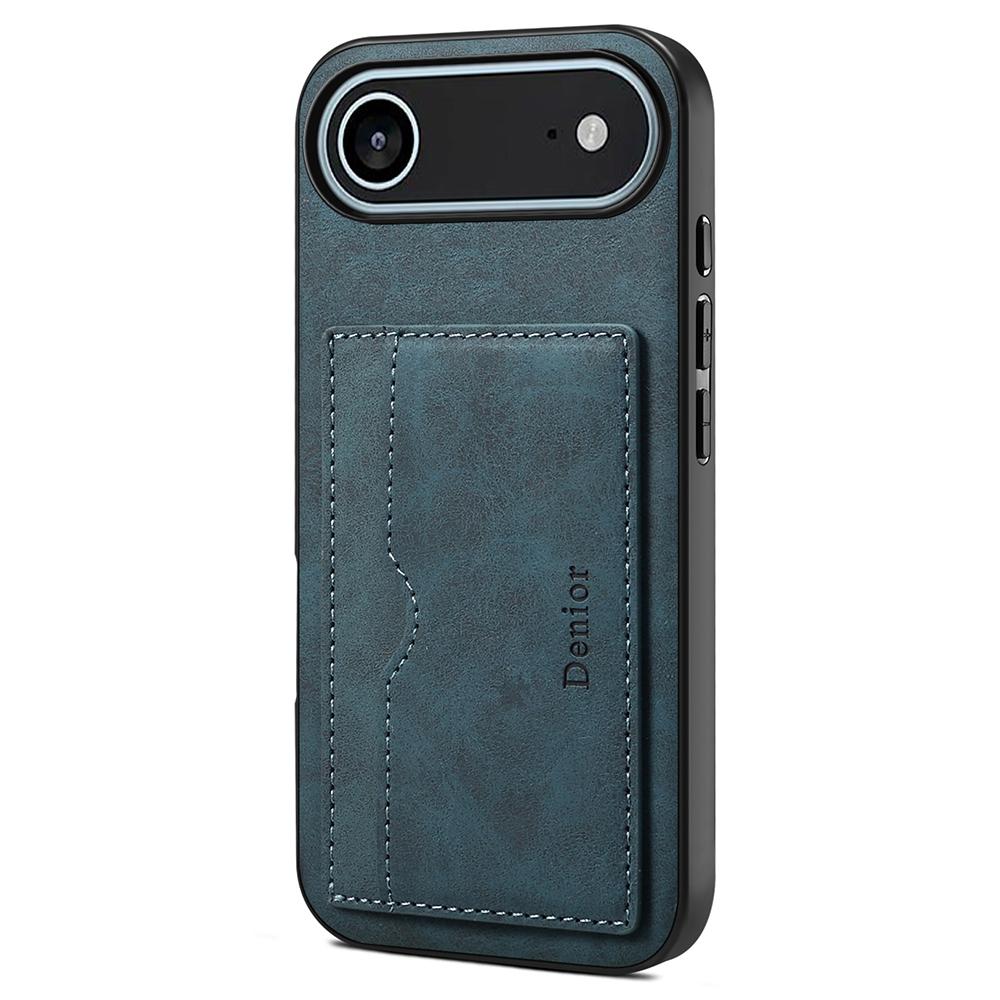 DENIOR Чехол-кошелек с подставкой из кожи для задней панели iPhone