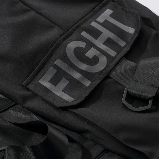 Мужские брюки-карго в стиле хип-хоп, индивидуальные прямые брюки с ремешком, декор, сплошной цвет, глубокая промежность, свободная уличная одежда, эластичная талия, мужские брюки с ремешками на щиколотке