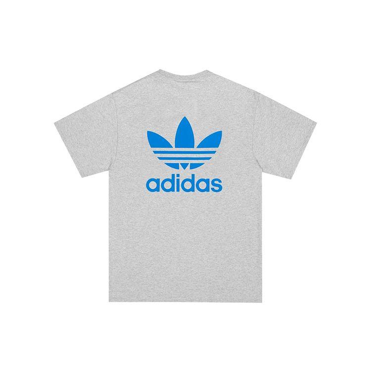 Adidas Футболка с коротким рукавом Originals X Noah Trefoil Collaboration, мужские топы, серая GE1262