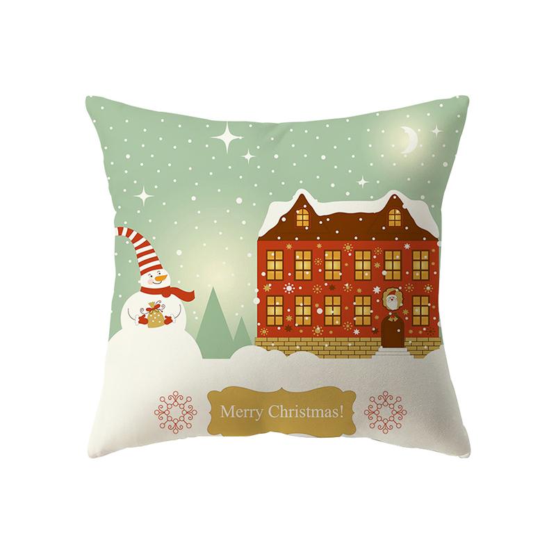 С Рождеством Санта-Клаус Снеговик с принтом наволочка для дома, гостиной, украшения дивана, подушка, наволочка