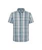 Повседневная рубашка с коротким рукавом из смесовой льняной ткани, средняя клетка, обычный крой_Dls2Shcs431E1