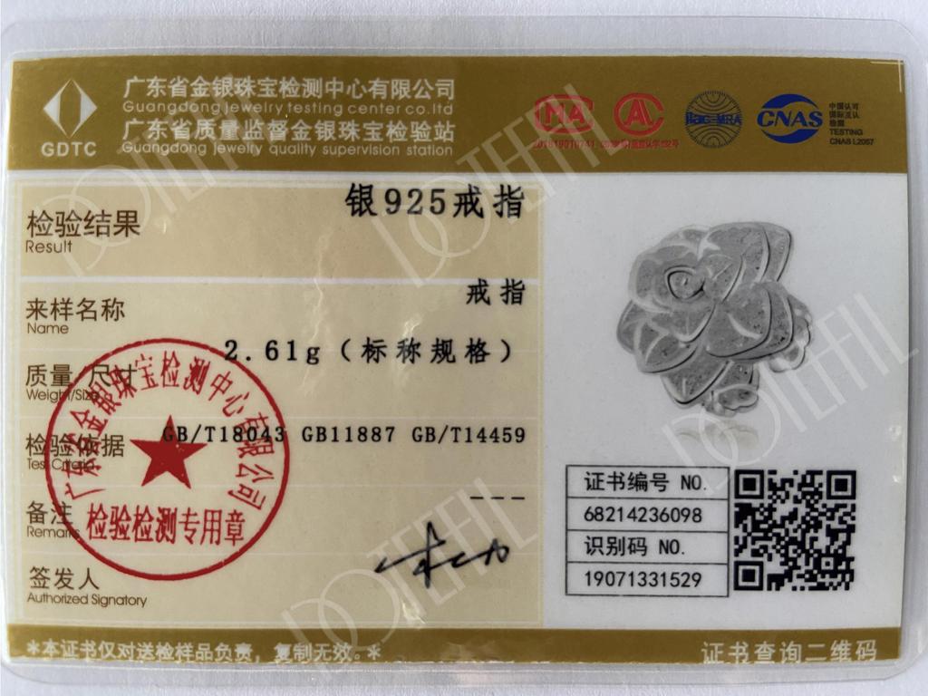 Sterling 925 Silver Rose Flower Open Ring Fashion Jewelry