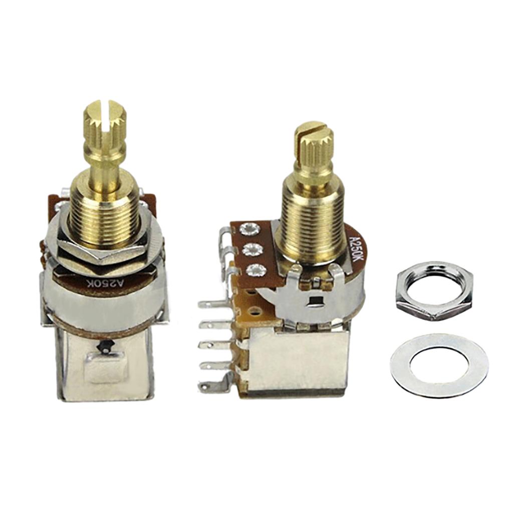 Guitar Amplifier Potentiometer Push Pull Control A250K B250K A500K B500K Guitar Taper Potentiometer Guitar Push Pots Set