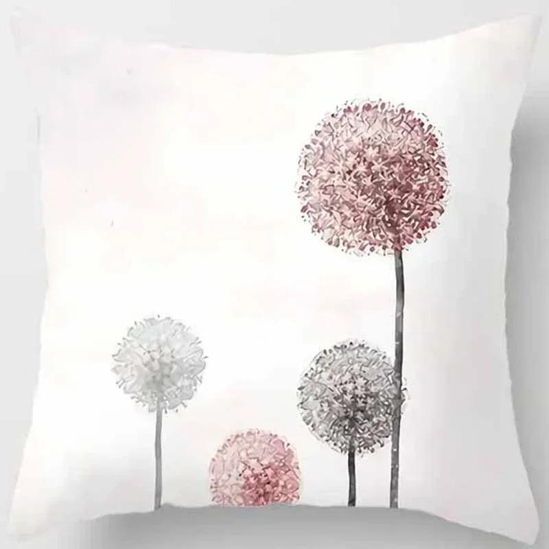 Dandelion Pattern Throw Pillow Cover With Short Plush Print Living Room Sofa Decoration Cushion Cover Pillow Covers Decorative