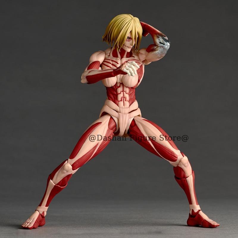 Фигурка Атака Титанов Revoltech Женская фигурка титана Фигурки действия Amazing Yamaguchi Энни Леонхарт Фигурка девушки-титана ПВХ Модель Игрушки