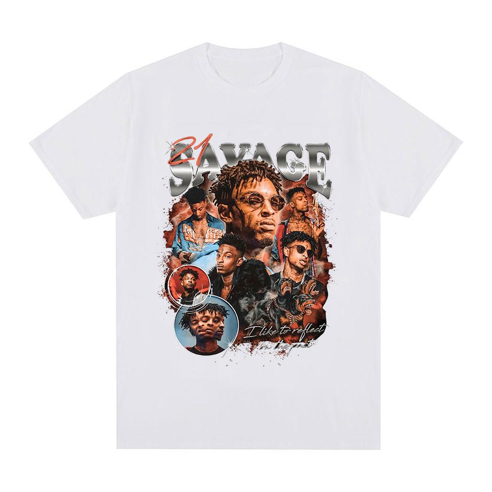 Графическая футболка унисекс 21 Savage, женская, винтажная, хип-хоп, хлопковая, повседневная, свободная, оверсайз, с коротким рукавом, подарок для фанатов