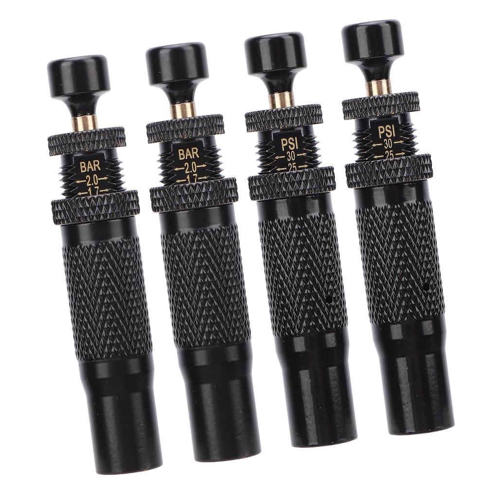 Комплект из 4 клапанов для спуска воздуха в шинах, регулируемый автоматический стопор, диапазон от 10 до 30 фунтов на кв. дюйм, навинчивающийся инструмент для спуска воздуха в шинах