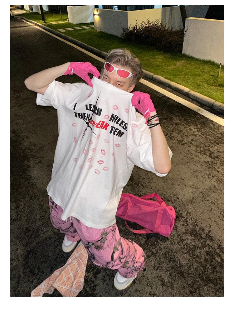 Брюки Дофамин Ретро Камуфляж Граффити – Унисекс Свободного Кроя для Весны и Осени