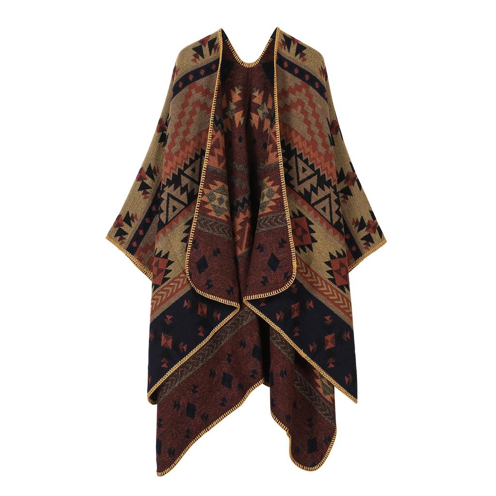 Этнический стиль Туризм Большая шаль Высокое чувство Внешнее покрытие Декоративная шаль Теплая раздельная накидка Накидка Накидка