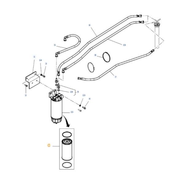 Fuel filter with water separator SK3102 SF