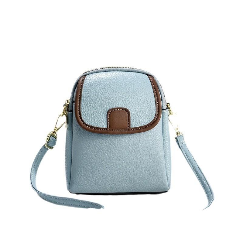 Stylish Macaron Color Mini Square Bag Chic Contrast Design Versatile Pu Shoulder Bag