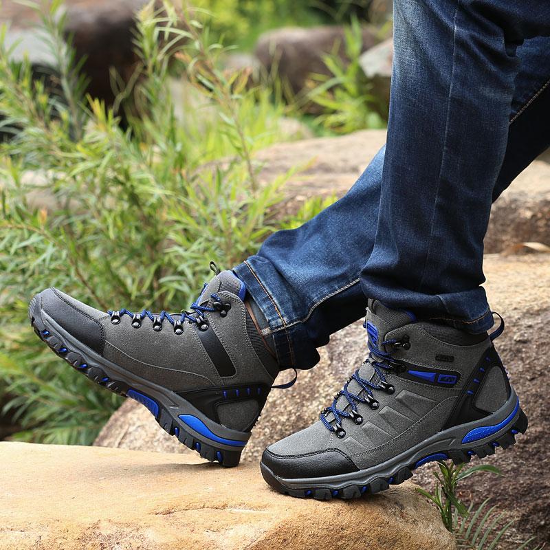 35-46 Пара Плюс Размер Модные Уличные Высокие Кроссовки Для Походов Кроссовки Для Отдыха На Открытом Воздухе Туристическая Обувь