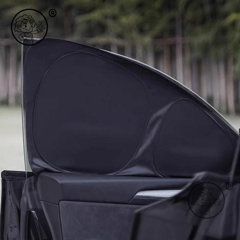 For Tesla Model YL 2026 2027 Car Black Sunshade Side Window Privacy Curtains Front Rear Sunscreen Heat Insulation Sunshield