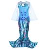Toddler Girls Mermaid Costume Cosplay Costume Children Ariel Princess Dress Halloween Costume Blue Size 4 Years Old 110 [Dressy Daisy]